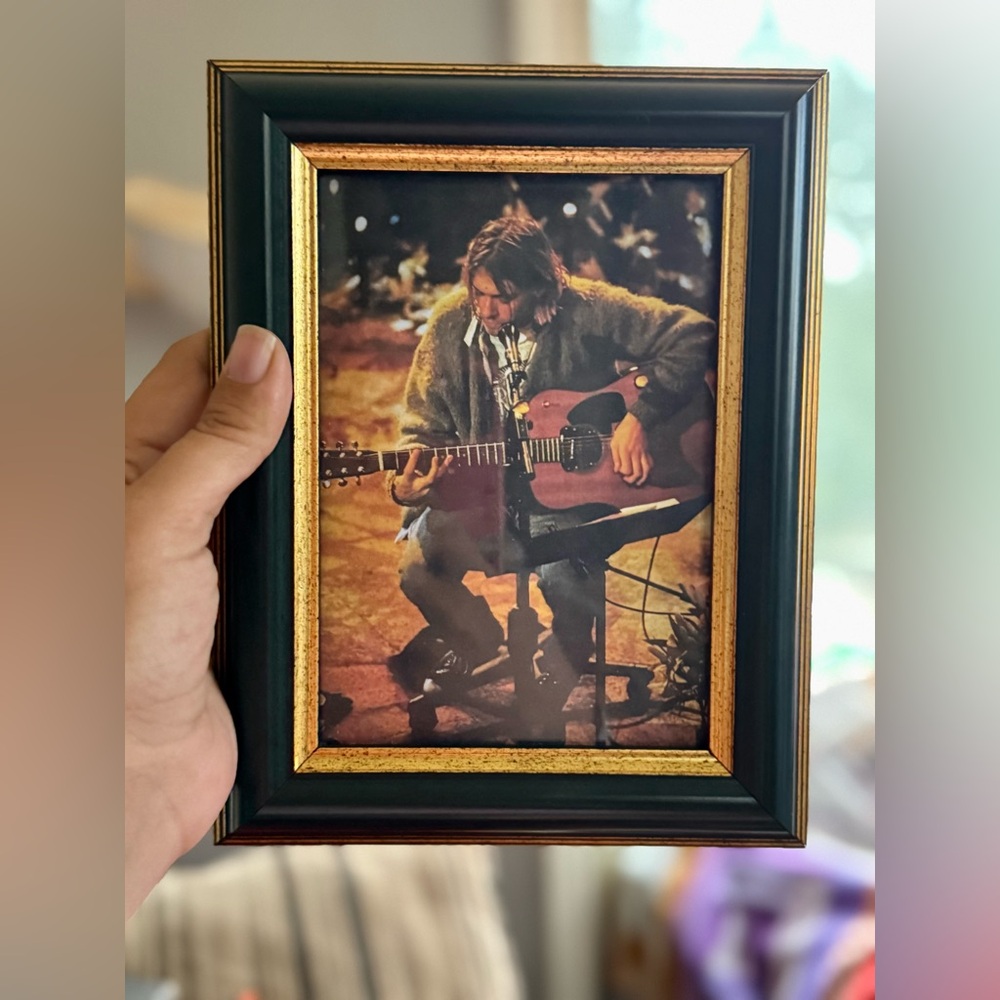 Framed Kurt Cobain of Nirvana
